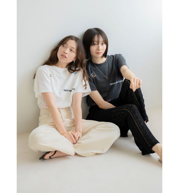 Ungrid「ミックスロゴデザインTee」|Tシャツ・カットソー|