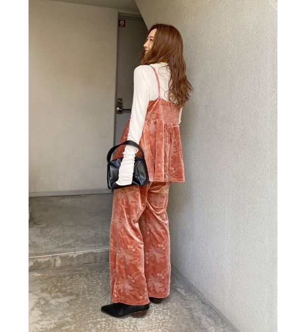 Ungrid「ベロア刺繍ラフパンツ」|その他|