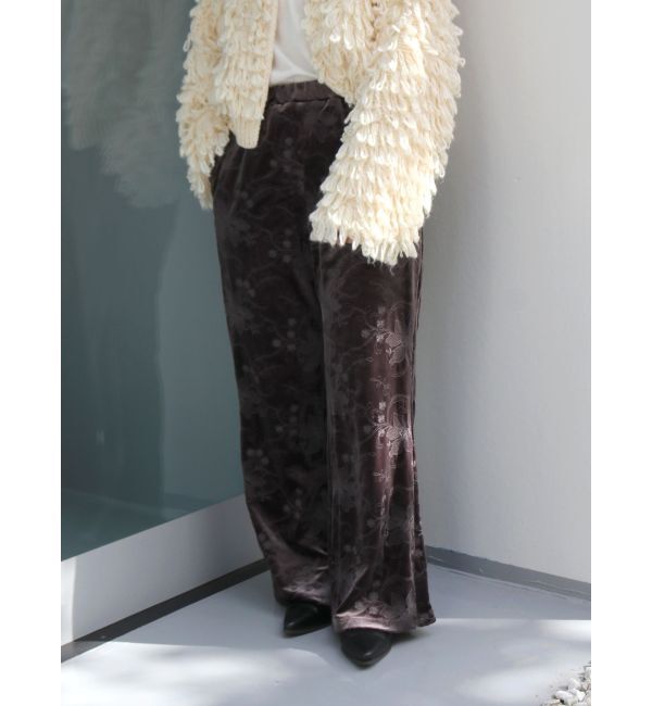 Ungrid「ベロア刺繍ラフパンツ」|その他|