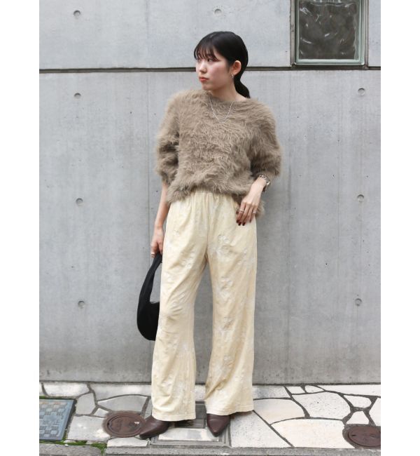 Ungrid「ベロア刺繍ラフパンツ」|その他|