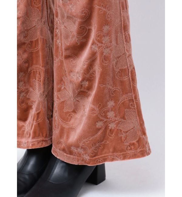 Ungrid「ベロア刺繍ラフパンツ」|その他|