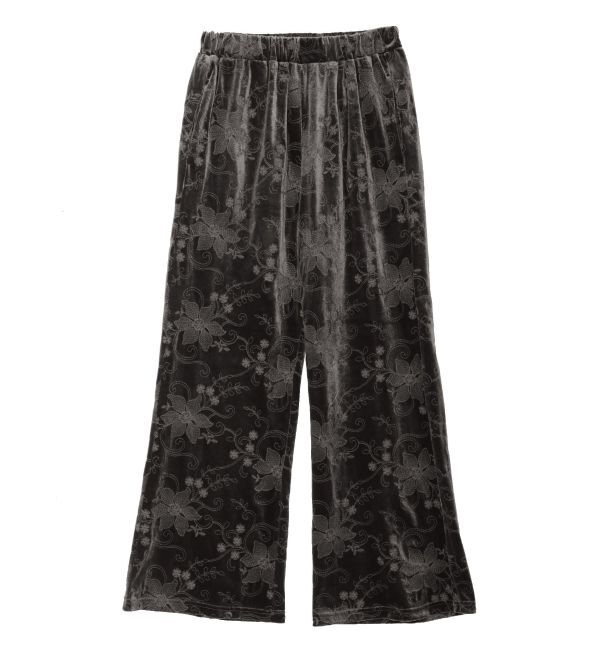 Ungrid「ベロア刺繍ラフパンツ」|その他|