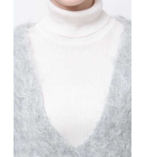 Ungrid「Vネック起毛ルーズニット」|ニット・セーター|