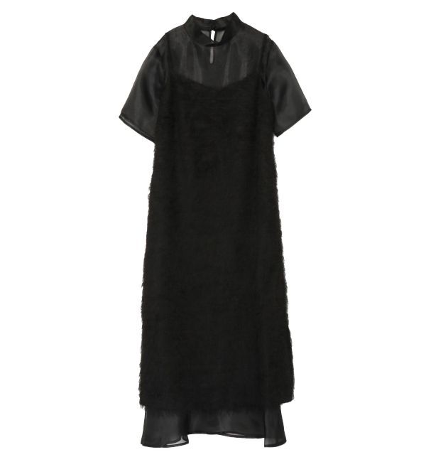 LAGUNAMOON「LADYカットジャガードキャミワンピース」|ドレス|ブラック