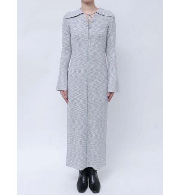 LAGUNAMOON「リボンカラーネックニットワンピース」|ワンピース|