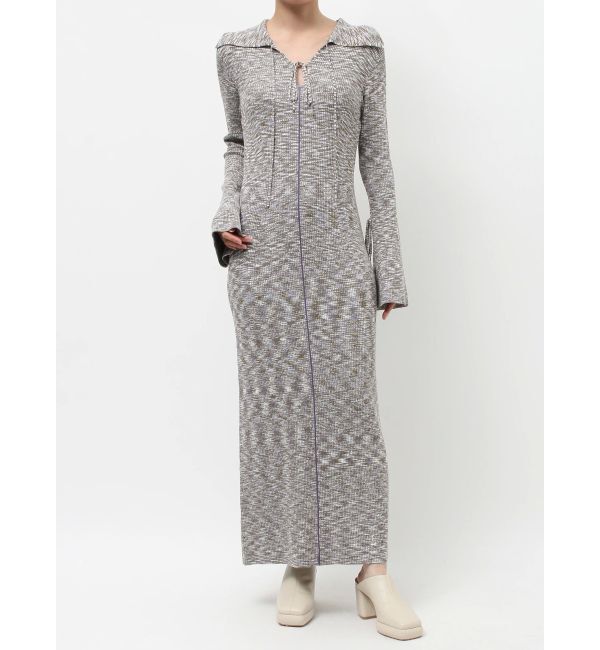 LAGUNAMOON「リボンカラーネックニットワンピース」|ワンピース|