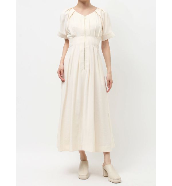 LAGUNAMOON「フロントZIPウエストタックワンピース」|ワンピース|