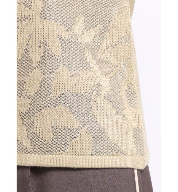 LAGUNAMOON「シアージャガードビッグカラーニットプルオーバー」|ニット・セーター|