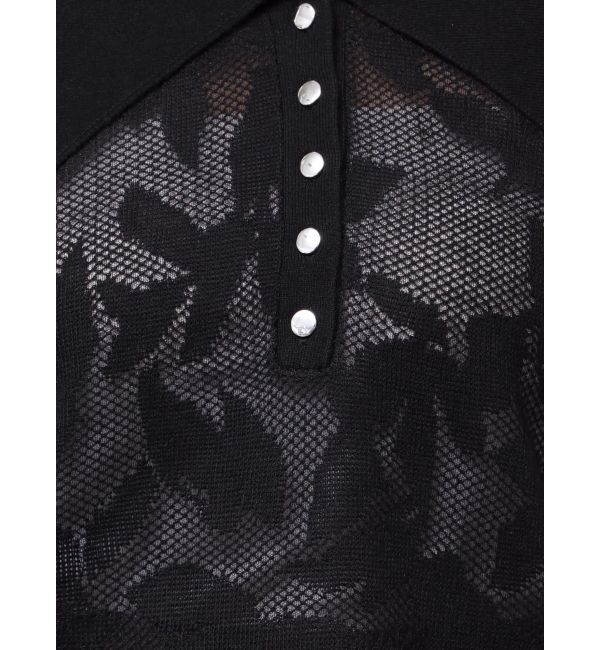 LAGUNAMOON「シアージャガードビッグカラーニットプルオーバー」|ニット・セーター|