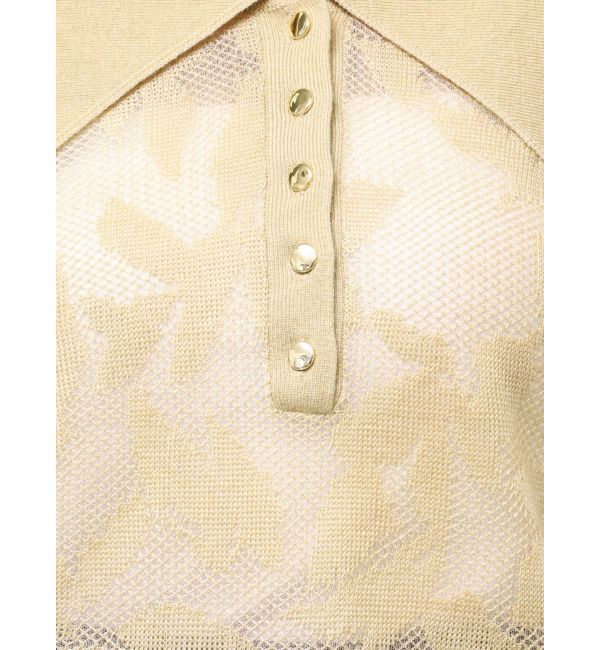 LAGUNAMOON「シアージャガードビッグカラーニットプルオーバー」|ニット・セーター|