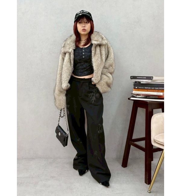 EVRIS「フェイクファーショートブルゾン」|ブルゾン・スタジャン|