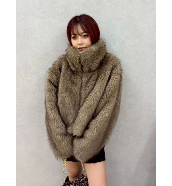 EVRIS「フェイクファーショートブルゾン」|ブルゾン・スタジャン|