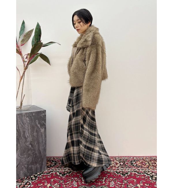 EVRIS「フェイクファーショートブルゾン」|ブルゾン・スタジャン|