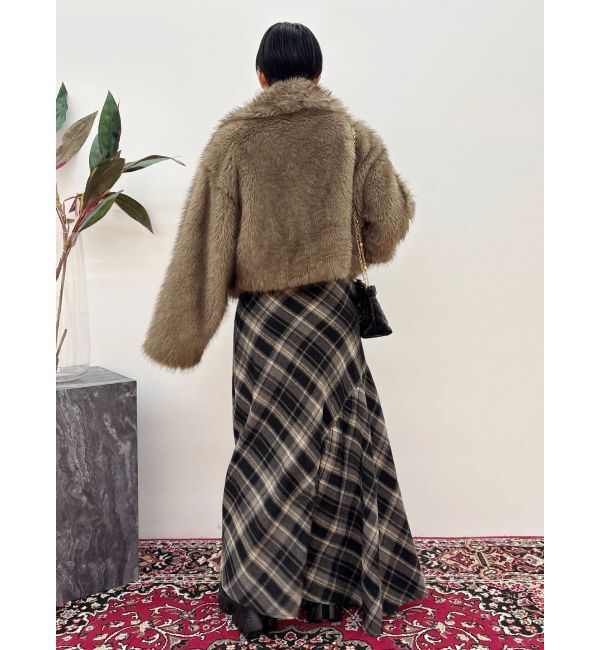 EVRIS「フェイクファーショートブルゾン」|ブルゾン・スタジャン|