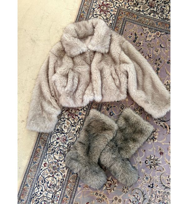 EVRIS「フェイクファーショートブルゾン」|ブルゾン・スタジャン|