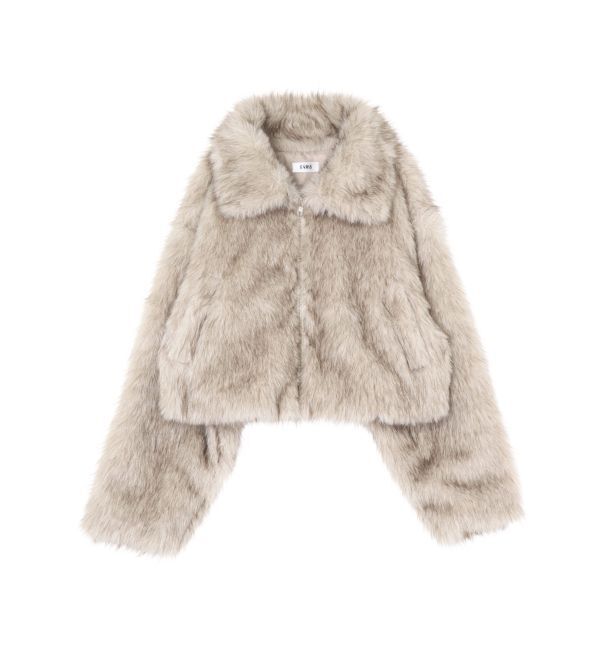 EVRIS「フェイクファーショートブルゾン」|ブルゾン・スタジャン|