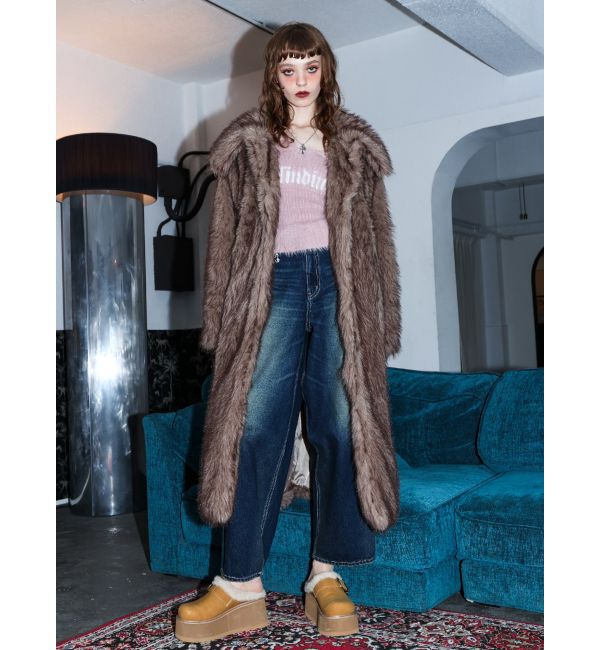 EVRIS「ラメロゴシャギーオフショルニットトップス」|ニット・セーター|