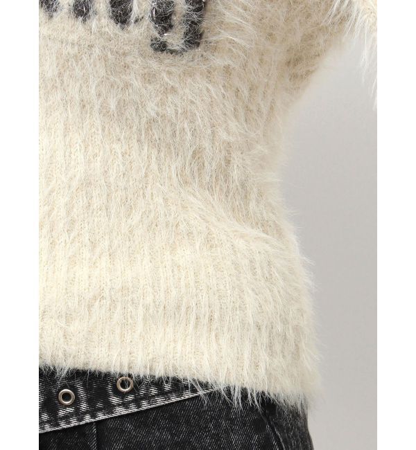 EVRIS「ラメロゴシャギーオフショルニットトップス」|ニット・セーター|