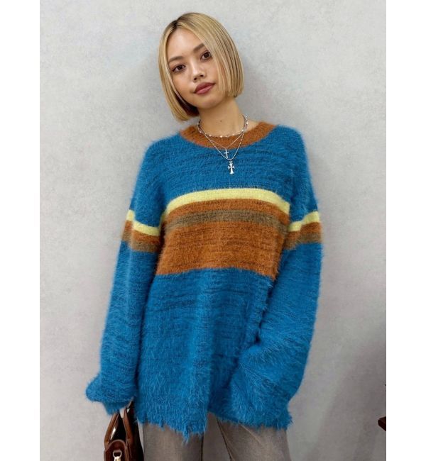 EVRIS「マフラーSETシャギーニットトップス」|ニット・セーター|