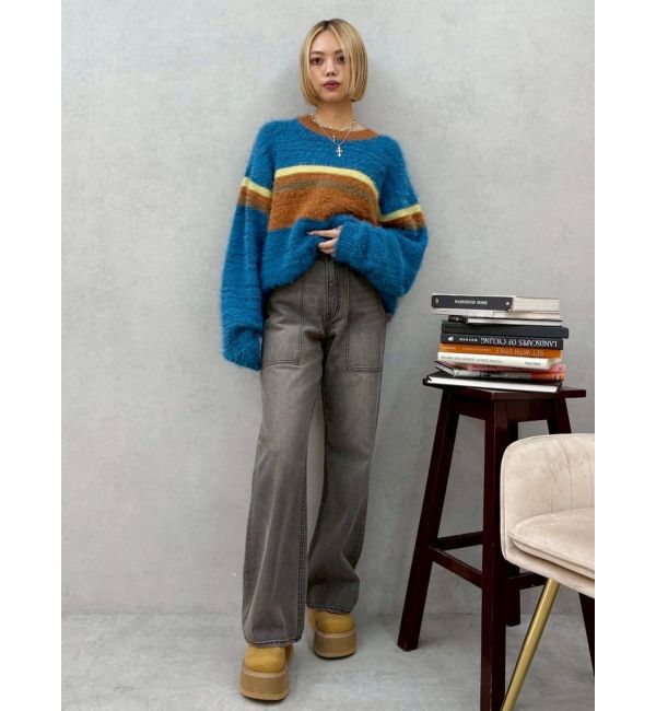 EVRIS「マフラーSETシャギーニットトップス」|ニット・セーター|