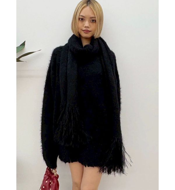 EVRIS「マフラーSETシャギーニットトップス」|ニット・セーター|