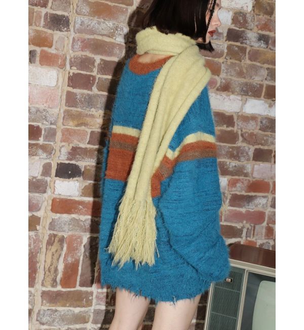 EVRIS「マフラーSETシャギーニットトップス」|ニット・セーター|