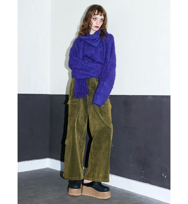 EVRIS「マフラーSETシャギーニットトップス」|ニット・セーター|