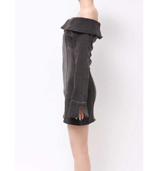 EVRIS「オフショルデニムミニワンピース」|ワンピース|
