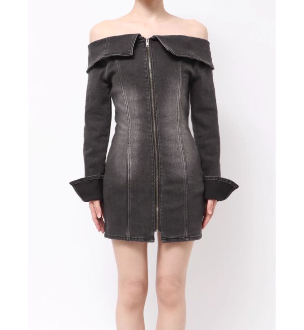 EVRIS「オフショルデニムミニワンピース」|ワンピース|