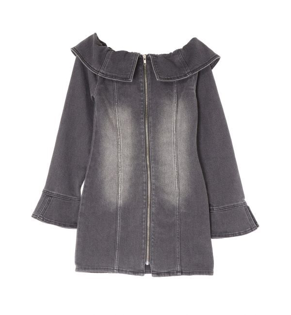 EVRIS「オフショルデニムミニワンピース」|ワンピース|