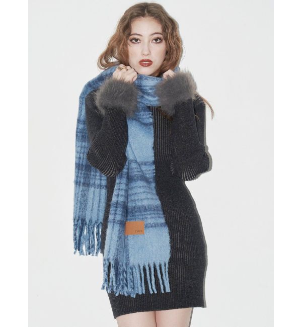 EVRIS「フェザーコンビニットミニワンピース」|ワンピース|