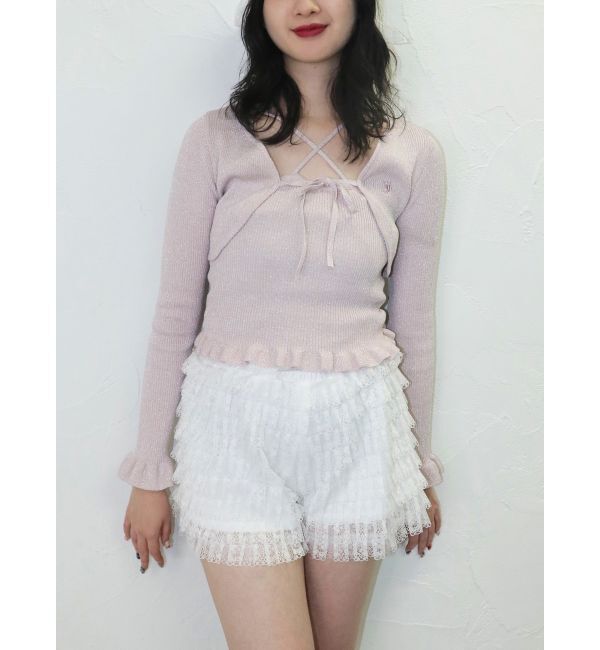 jouetie「フリルニットアンサンブル」|ニット・セーター|ピンク