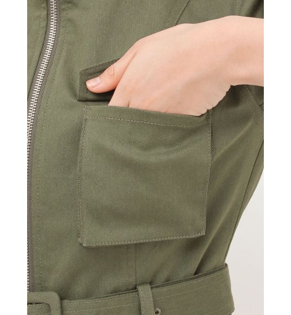 jouetie「ミリタリーZIPミニワンピース」|ワンピース|