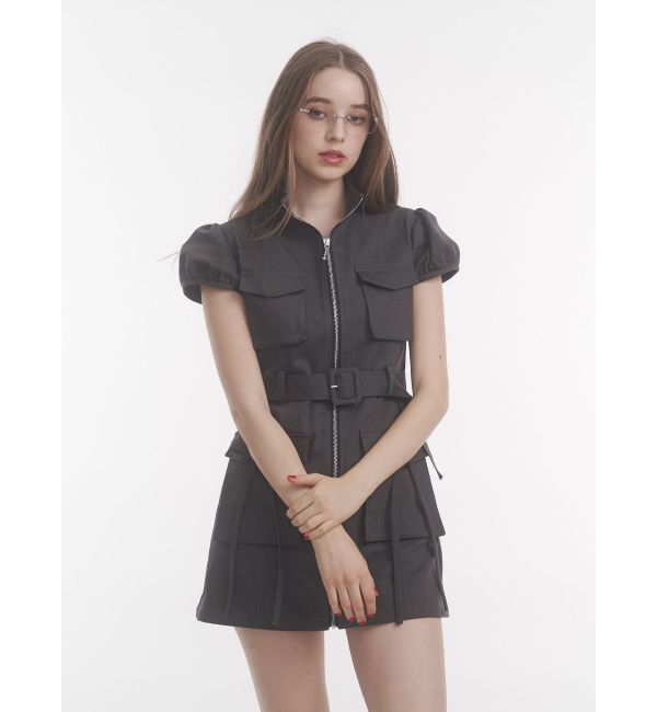jouetie「ミリタリーZIPミニワンピース」|ワンピース|