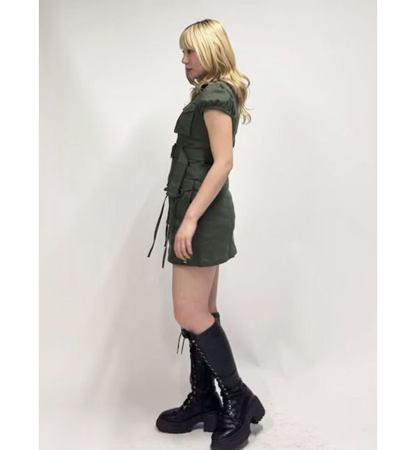 jouetie「ミリタリーZIPミニワンピース」|ワンピース|