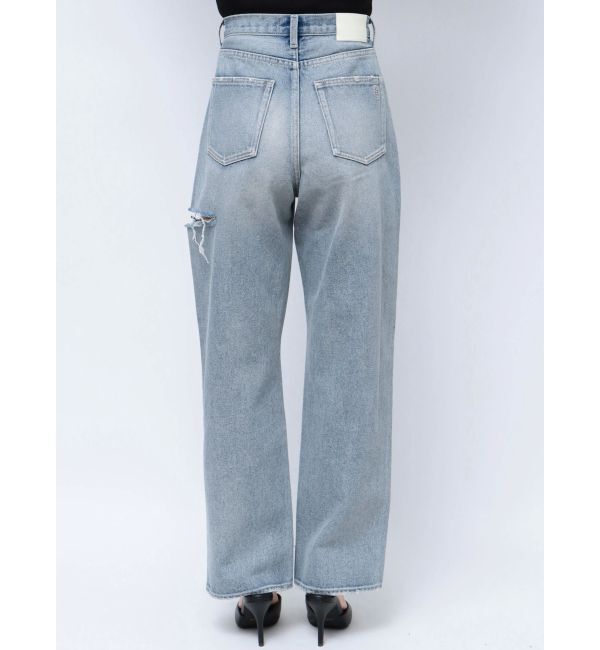 GYDA「ハイウエスト DEEP SIDE BACK DAMAGE ワイド デニムパンツ」|デニム|