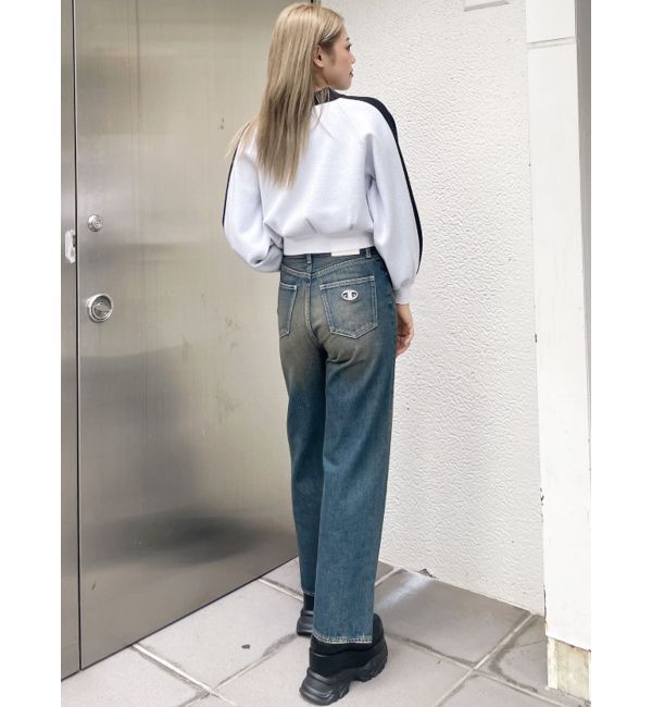 GYDA「round GY BICOLOR POLOニットトップス」|ニット・セーター|