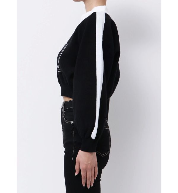 GYDA「round GY BICOLOR POLOニットトップス」|ニット・セーター|