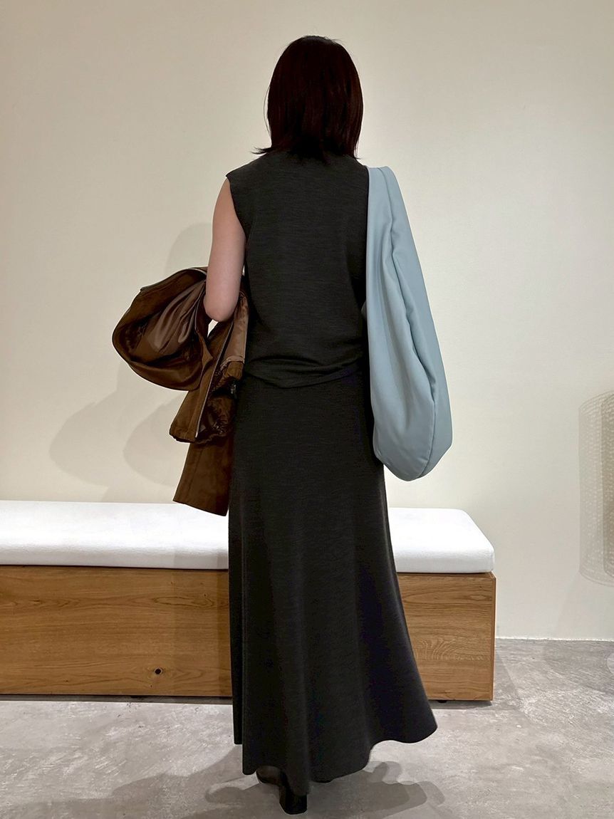 Mila Owen「【セットアイテム】ハイネックノースリニットナロースカートSET」|ワンピース|