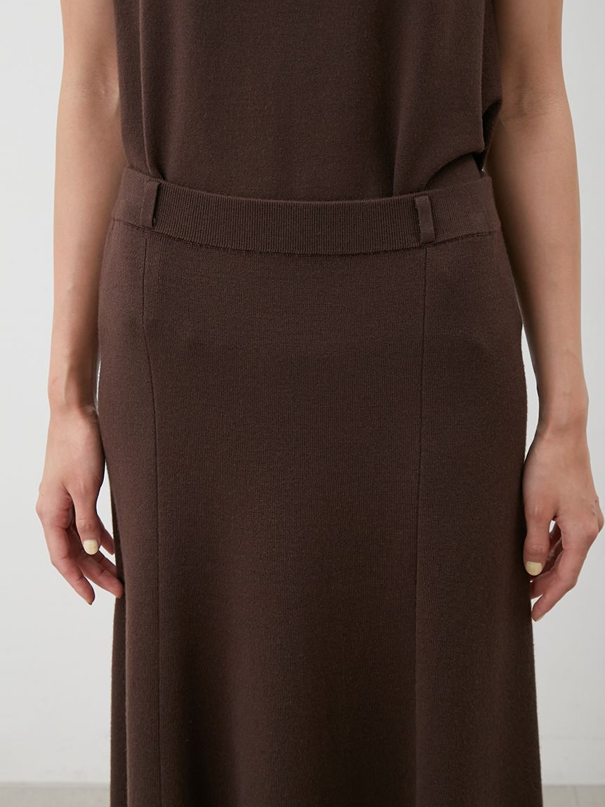 Mila Owen「【セットアイテム】ハイネックノースリニットナロースカートSET」|ワンピース|