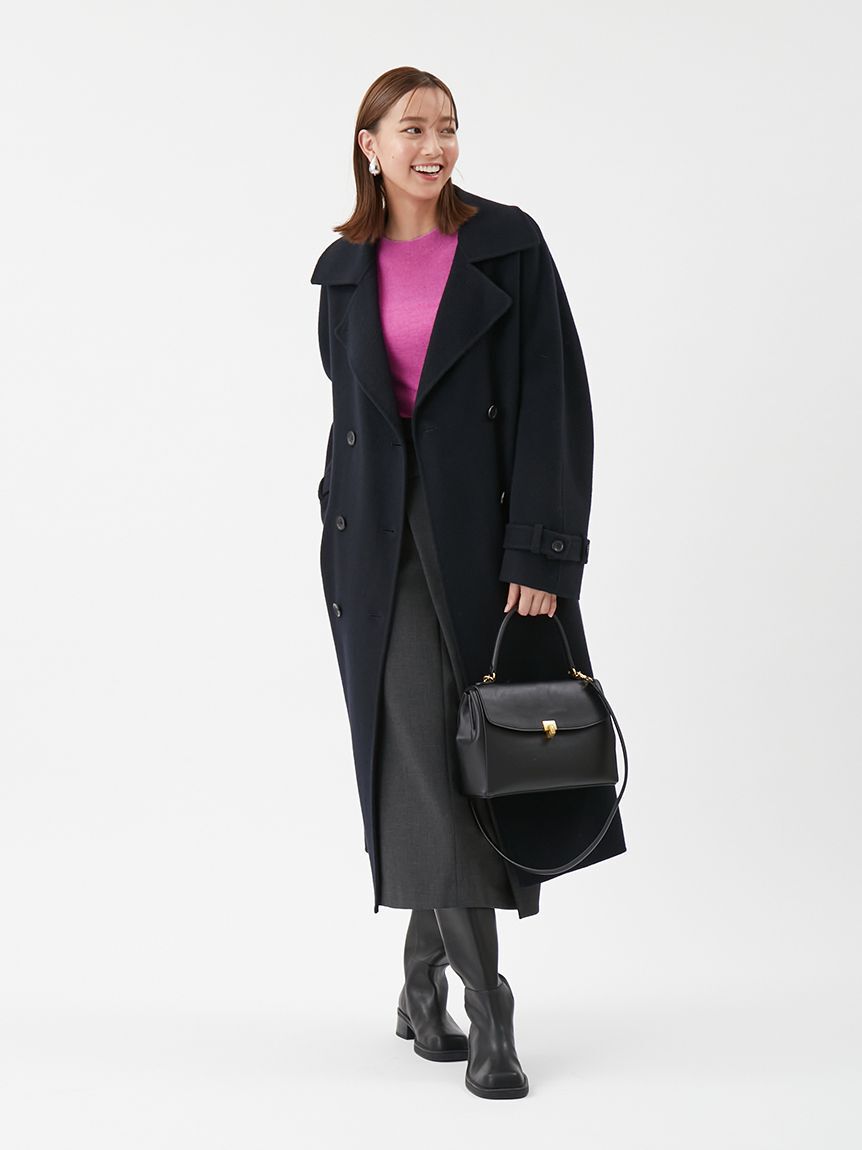 Mila Owen「ベルト付きリバーピーコート」|ピーコート|