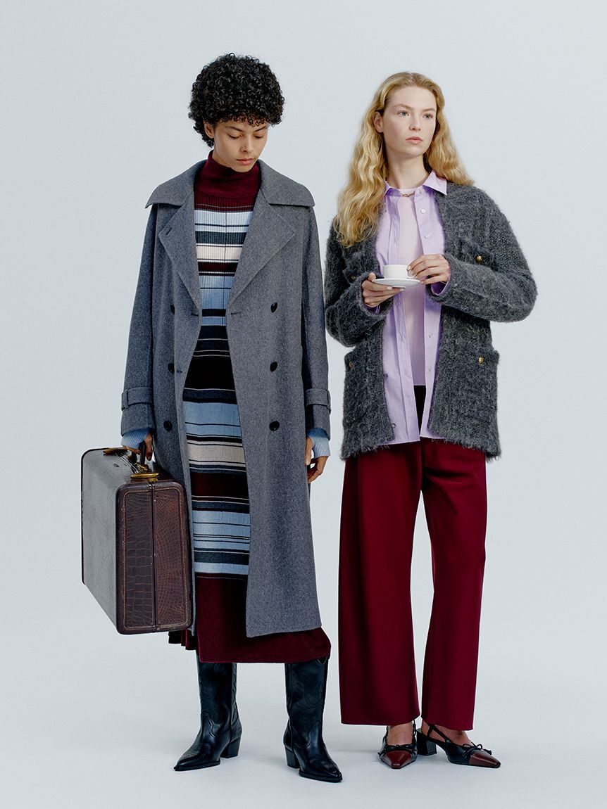 Mila Owen「ベルト付きリバーピーコート」|ピーコート|