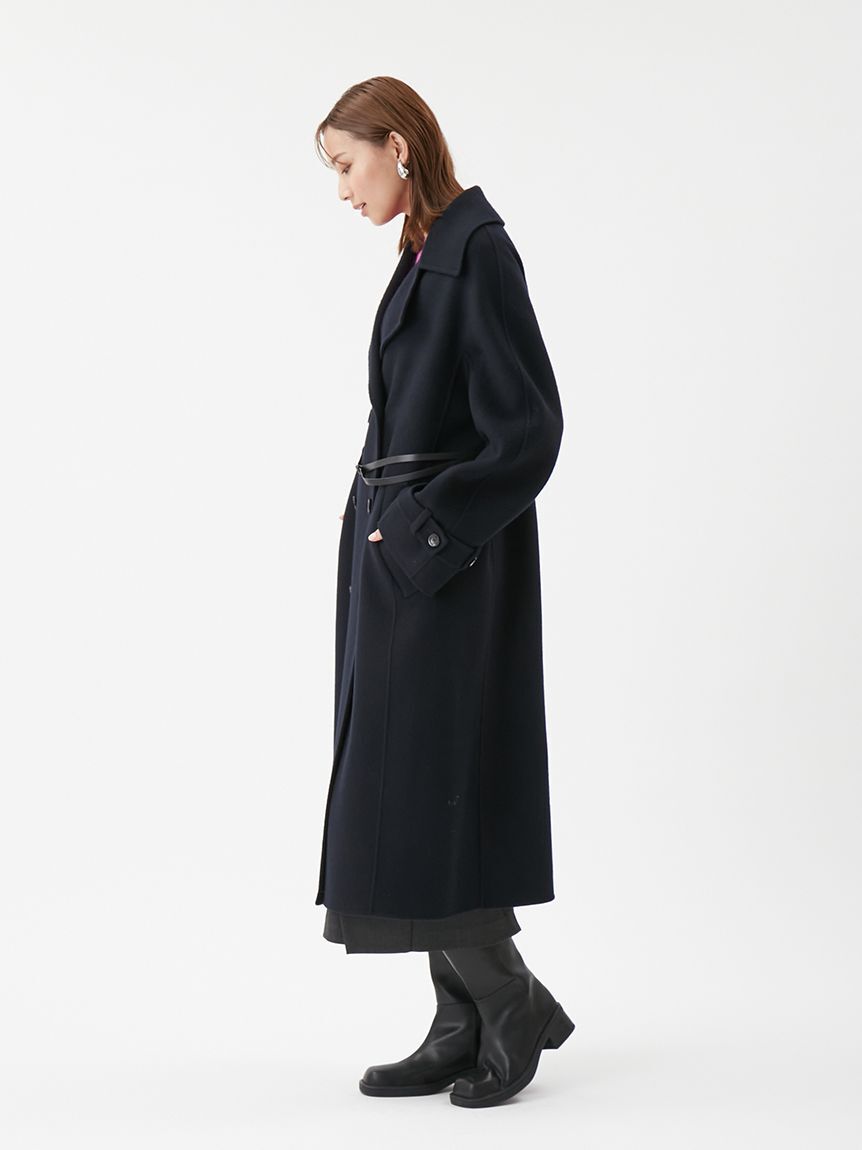 Mila Owen「ベルト付きリバーピーコート」|ピーコート|