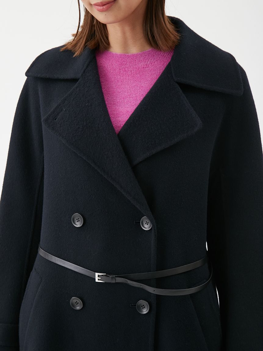 Mila Owen「ベルト付きリバーピーコート」|ピーコート|