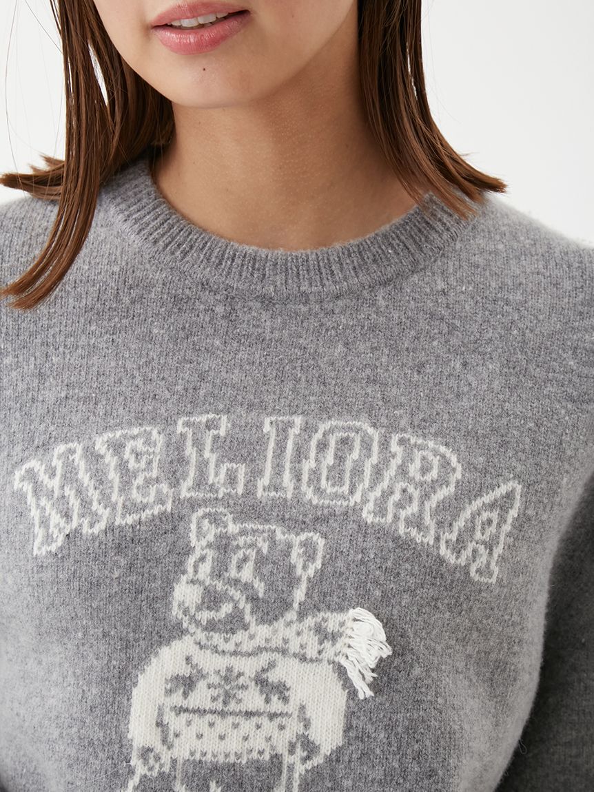 Mila Owen「MILAOクルーネックジャガードニット」|ニット・セーター|