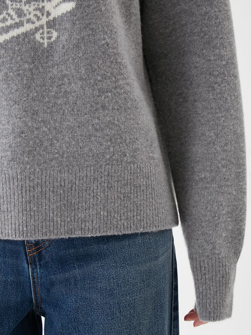 Mila Owen「MILAOクルーネックジャガードニット」|ニット・セーター|