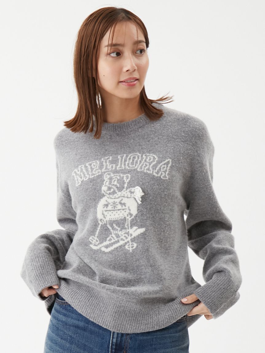 Mila Owen「MILAOクルーネックジャガードニット」|ニット・セーター|