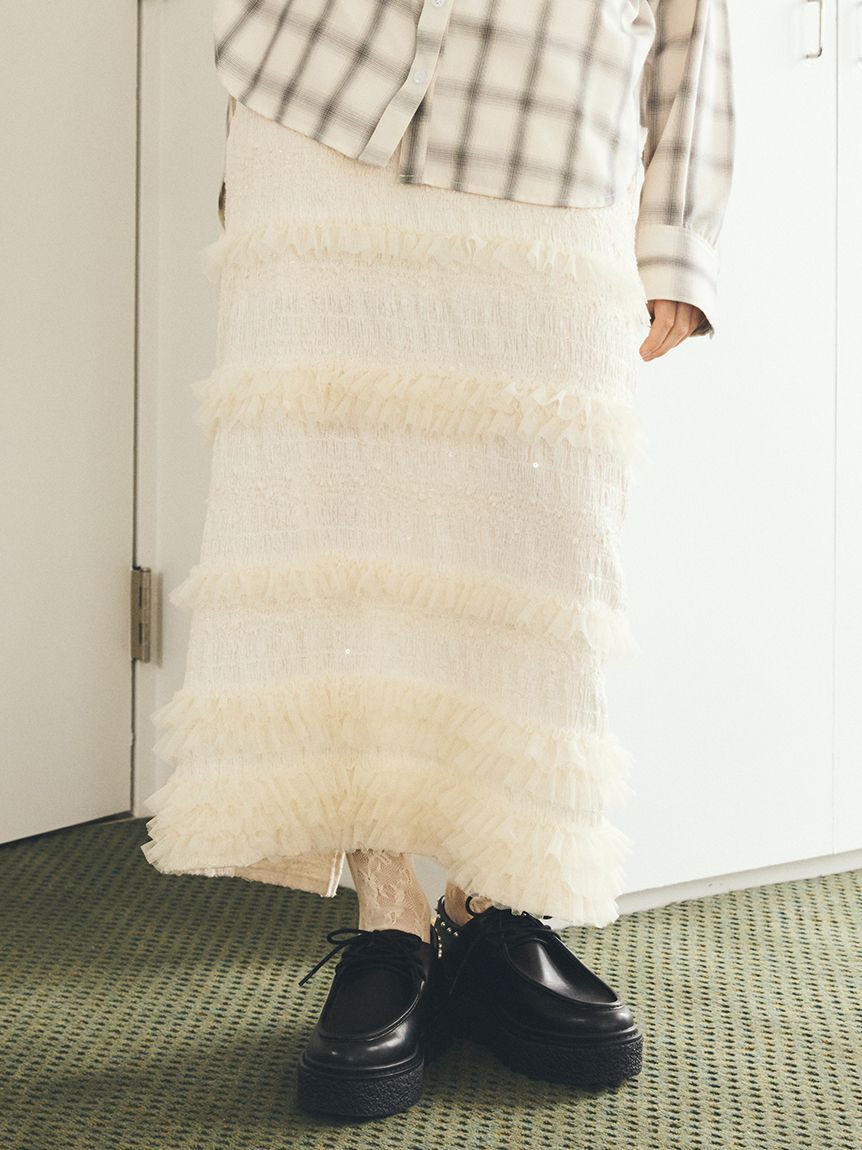 FURFUR「フリルＩラインスカート」|スカート|IVR