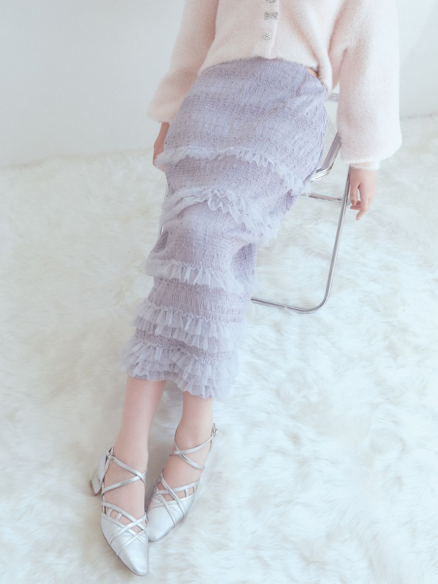 FURFUR「フリルＩラインスカート」|スカート|GRY