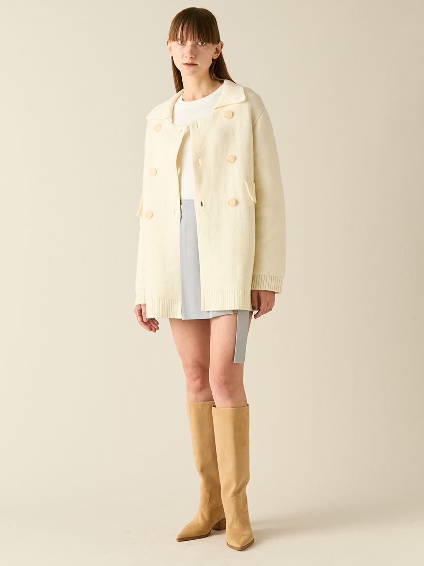 FURFUR「2WAYニットPコート」|ピーコート|